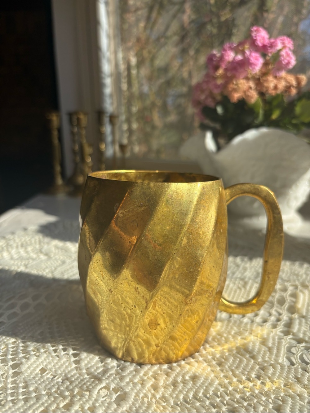 Brass Textured Mug